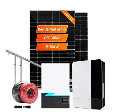 Sistemas de energía solar 3KW 5KW 10KW 20KW 30KW En la red fuera de la red Sistema de paneles solares híbridos para el hogar