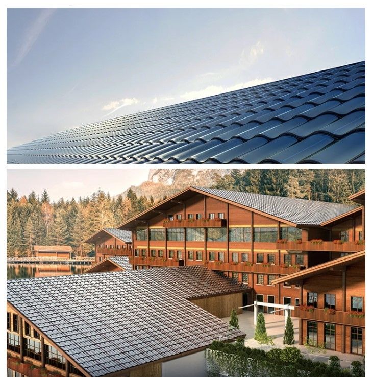 25W 28W 32W Techo de tejas solares de tres arcos para el hogar