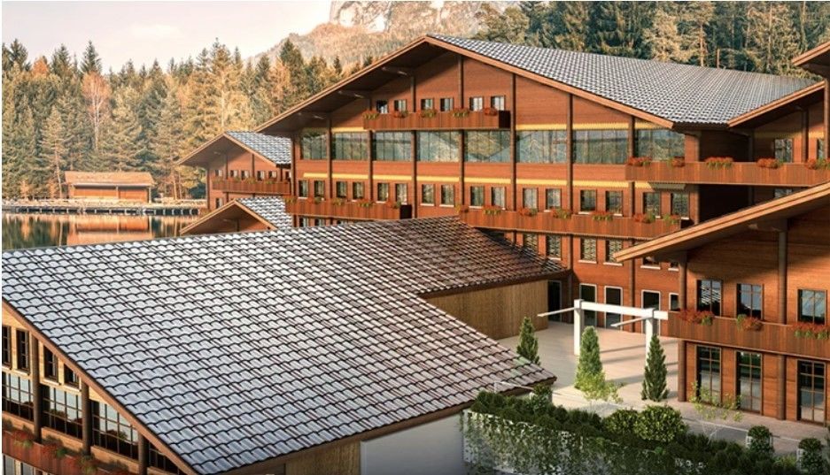25W 28W 32W Techo de tejas solares de tres arcos para el hogar