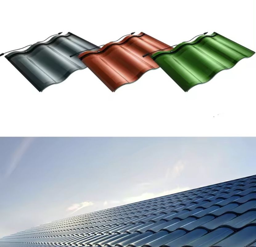 25W 28W 32W Techo de tejas solares de tres arcos para el hogar