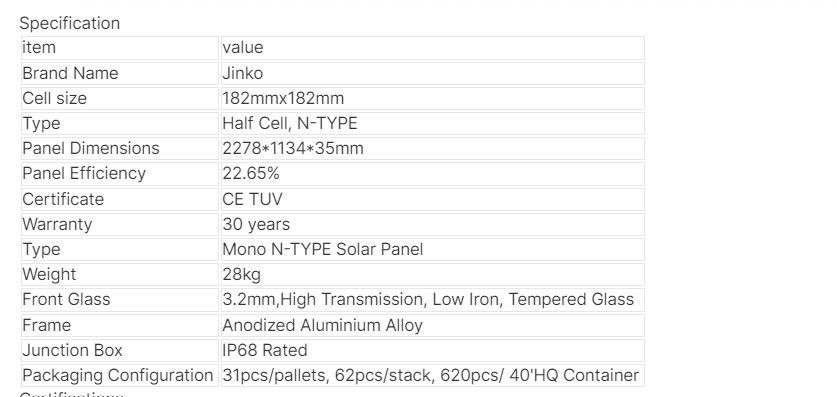 Panel solar Jinko Qcells 560W 565W 570W 575W 580W Panel energético Energía solar Panel PV